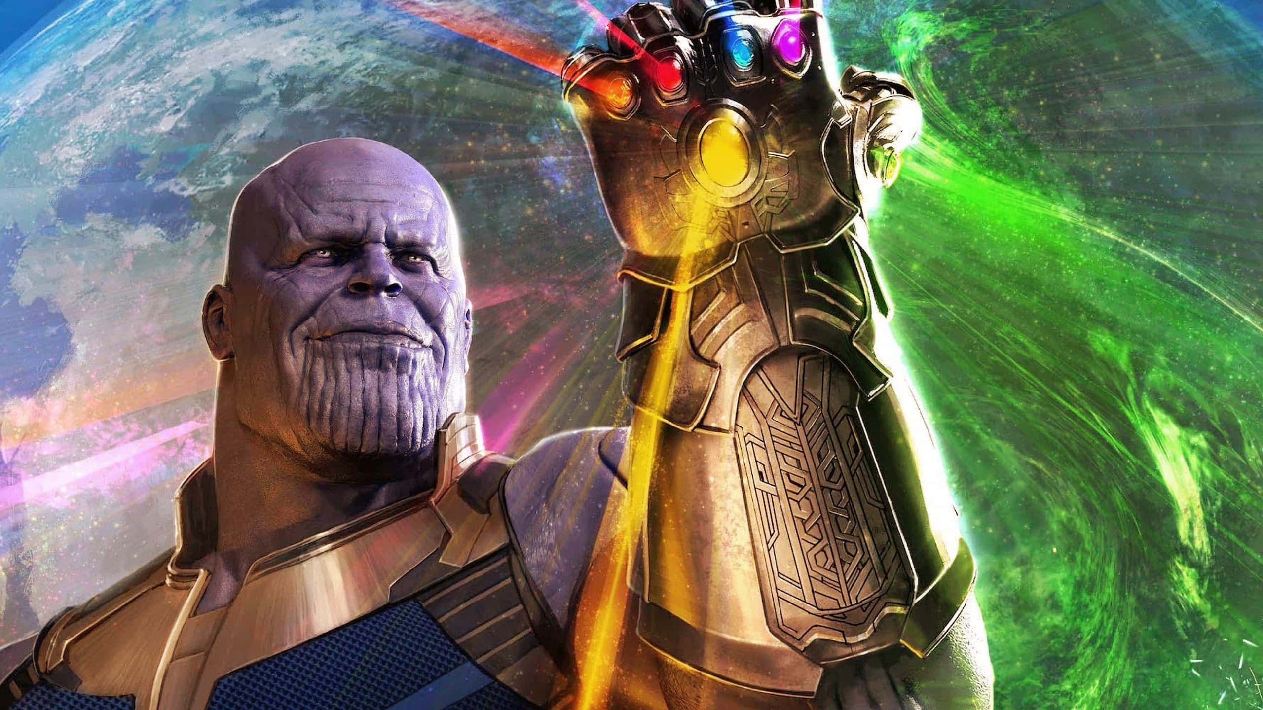 Thanos con il guanto dell'infinito 